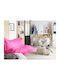 Pouf Nackenrolle Rosa 230x230x20cm