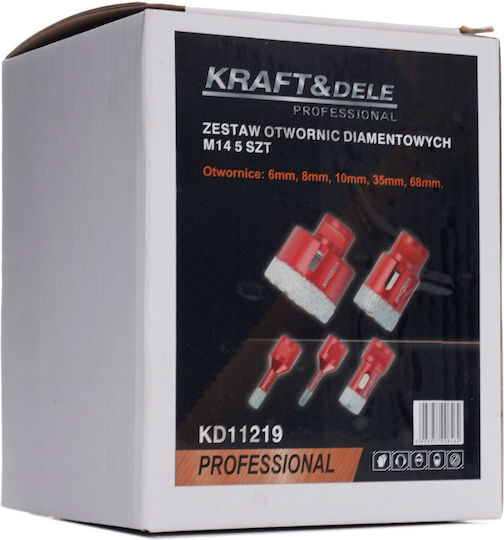 Diamant Kernbohrer Set Beton Kraft&Dele 6 Stück Kd11219