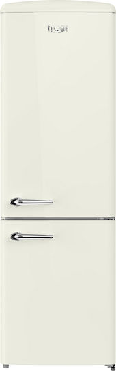 Omnys Kühl-Gefrierkombination 330Es NoFrost H190xB60xT73.5cm. Beige Epoque