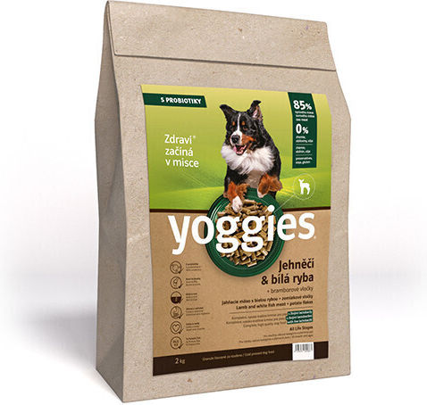 Dry Dog Food Lamb Milk White Fish & Probiotics Cold Pressed Yoggies Normal 2 Kg