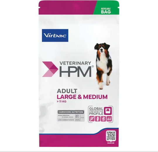 Virbac 3kg Dry Food Gluten-Free for Adult Medium & Large Breed Dogs