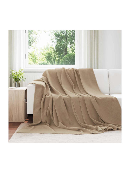 vidaXL Ριχτάρι Διθέσιου Καναπέ Fleece 220x240εκ. Καμηλοπάρδαλη 42016795