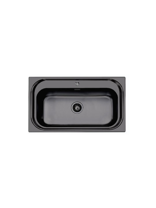 Foster Ένθετος Νεροχύτης Inox με Μπαταρία Μ86.5xΠ50.5cm Γκρι