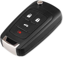 Car Key Case Compatible Opel Chevrolet Vauxhall Spark Cruise Corsa Astra Insignia Zafira 4 Buttons