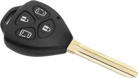 Car Key Case 4 Buttons Compatible Toyota Corolla Camry Alphard