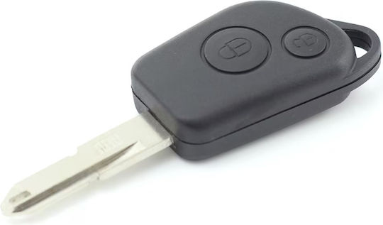 Car Key Case 2 Buttons Battery Holder Peugeot Compatible 206 207 307 407