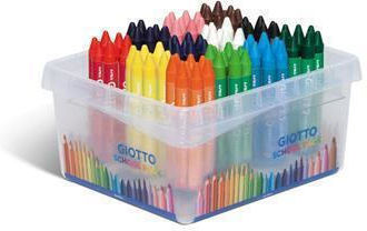 Crayons Meg 10cm 96 Pcs Assorted Cera Maxi Giotto Plastic Case
