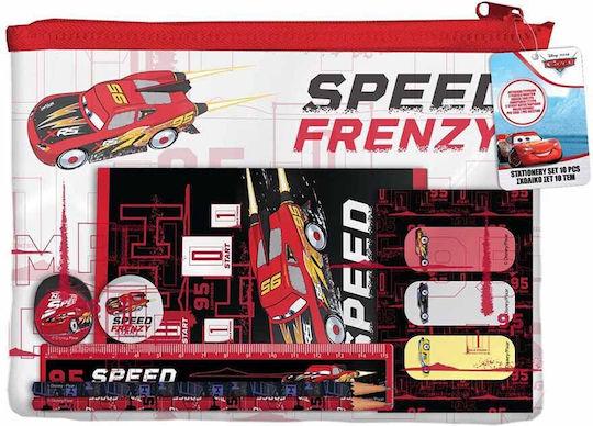 Diakakis Kids Stationery Set with Pencil, Sharpener, Eraser, Notepad, Ruler and Pencil Case 10pcs