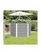 vidaXL Planter Box Metal Gri deschis 129x129x75cm.