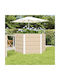 vidaXL Blumenkasten Metallisch Ελεφαντόδοντο 129x129x75cm.