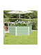 vidaXL Planter Box Metal Pastel Green 129x129x45cm.