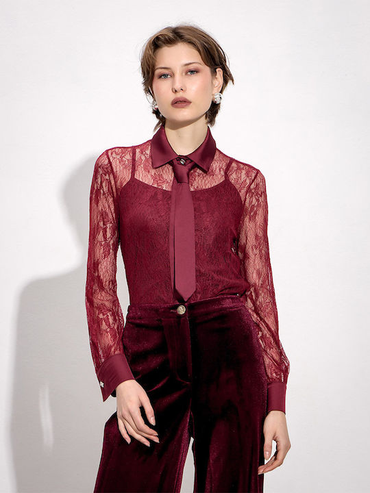 Passager Women's Long Sleeve Shirt Bordeaux