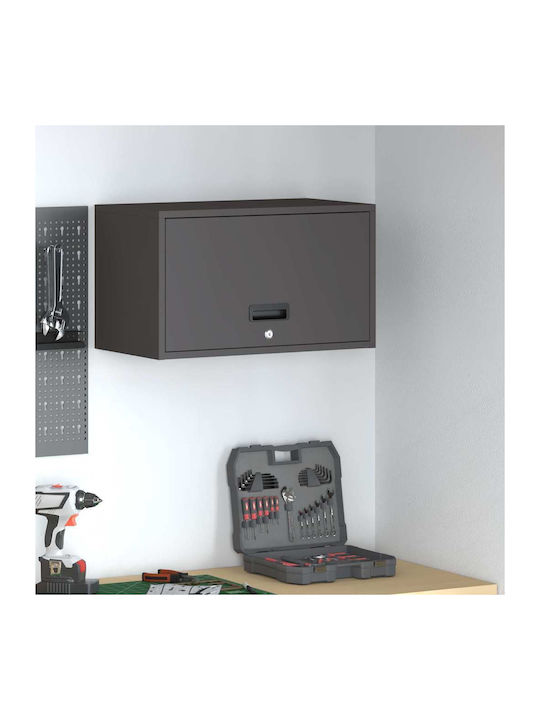 Cabinet Wall Black Velvet-Black Metal 60x33x35cm