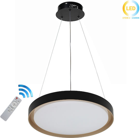 Keskor Deckenleuchte 50cm Schwarz mit Integrierter LED