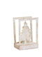 Espiel Christmas Wood Bronze Candlestick 17.5x12cm