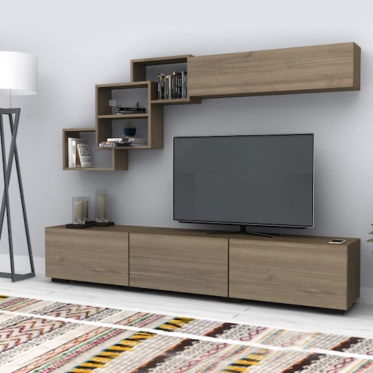 Wohnzimmer TV-Einheit Free Walnut L210xB35xH38cm
