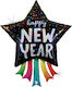 36" Μπαλόνι Αστέρι "new Year" Streamers