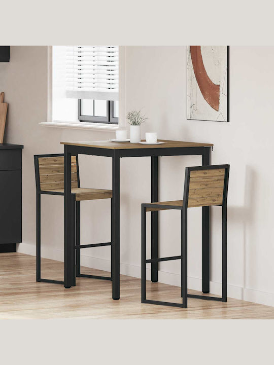 Table Dining Room Wooden Brown 80x80x105cm