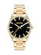 Paul Lorens Men's Watch 43mm Battery with Gold Metal Strap