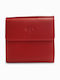 Small Leather Women's Wallet Classic Red