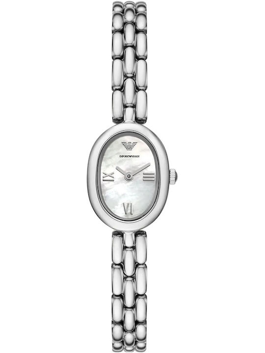 Emporio Armani Womens Watch 24mm Battery With Silver Metal Bracelet
