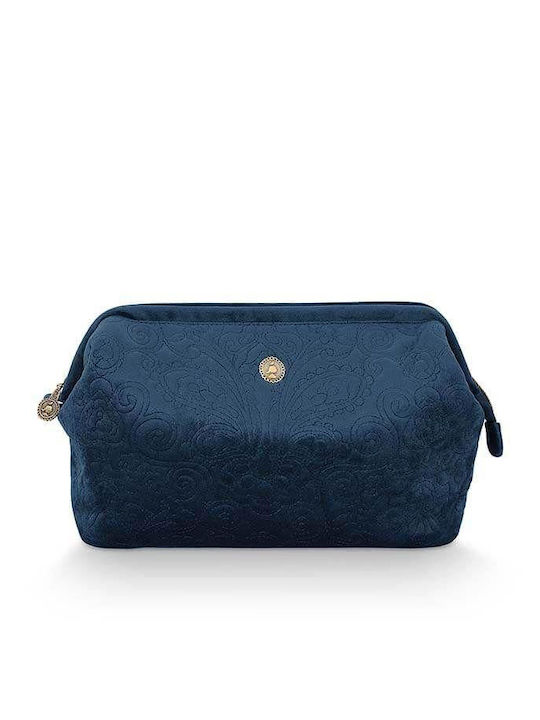 Toiletry Bag Cosmetics 30x20.7x13.8cm Pip Studio Velvet Quilted Days Blue