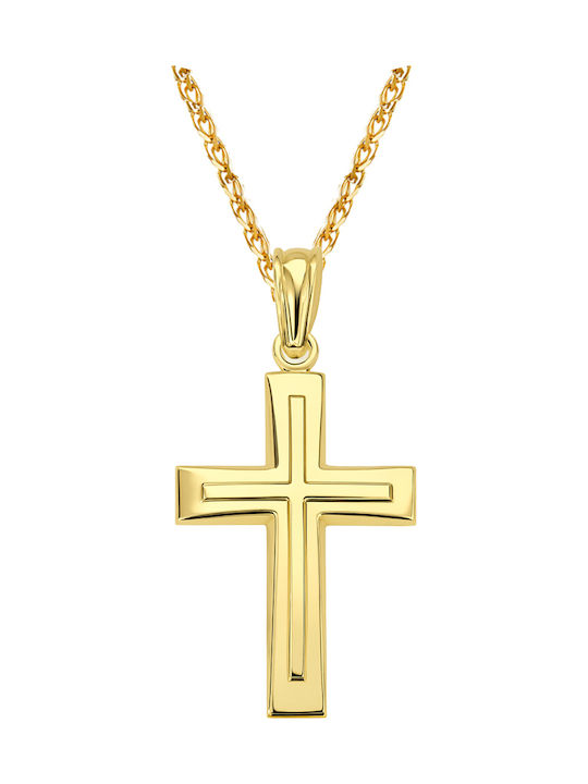 Xrisokosmima Men's Gold Cross 9K with Chain