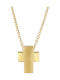 Ios Women's Gold Cross 9K with Chain