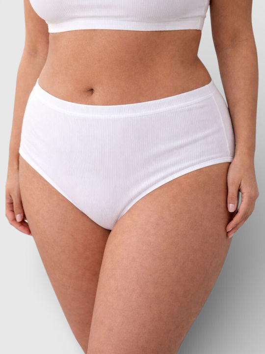 Ψηλόμεσα Γυναικεία Slip 3Pack Λευκό