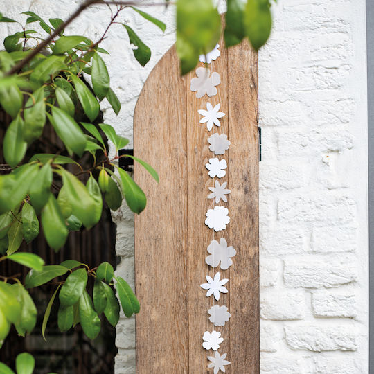 Raeder Paper Garland for Party in White Colour 165cm