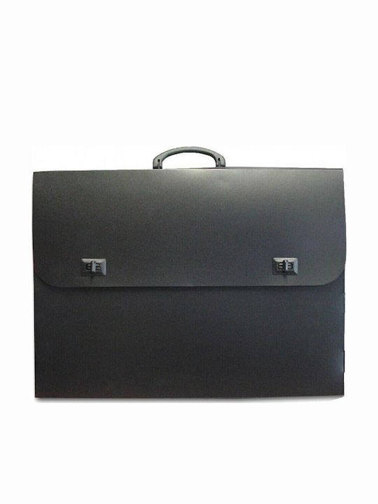 Next Plastiktasche für Entwürfe mit Schnalle und Handgriff 73x5x59cm Schwarze
