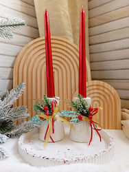 By Anastasia's Art Creations Бял свещник