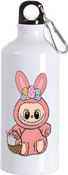 Labubu 600ml White Kids Water Bottle
