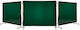 Vevor Welding Screen Frame 3-Panel 1.74 X 2.34m Welding Curtain Protective Screens Vinyl Flame Resistant 12 Wheels & 6-Layer UV Protection Workshop Industrial Use Dark Green