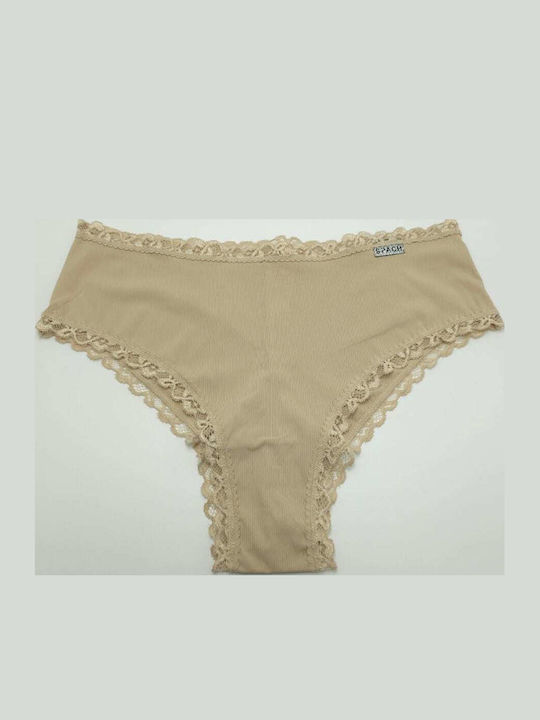Topaki Women's Slip with Lace Beige