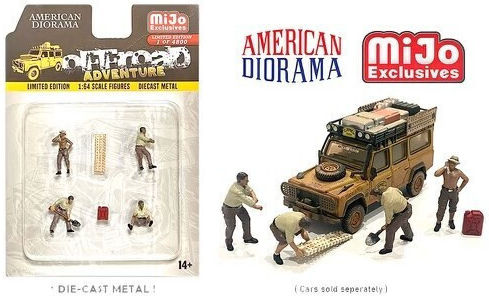 Set Figurine Off Road Adventure #1 1:64 American Dioarama