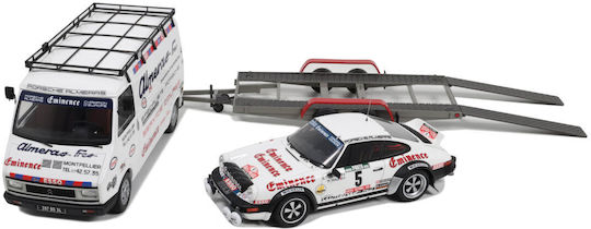Set Machete Auto Citroen C35 Almeras Service Cu Remorcă Auto Rallye De Portugal 1981 Scara 1:18 Ot374
