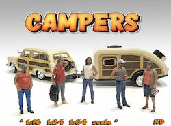Set 5 Figurine Campers 1:18 American Diorama Set 5 Figurine Campers 1:18 American Diorama