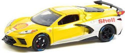 Macheta Auto Chevrolet Corvette C8 Stingray Coupe Shell Oil 1:64 Greenlight