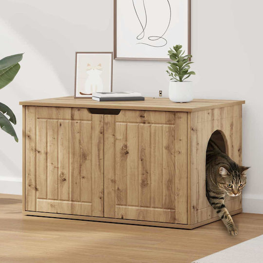 vidaxl Katzenbett aus Holz Handarbeit 85 x 55 x 53,5 cm