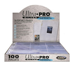 Ultra Pro Card Pages 9-Pocket 100τμχ Ασημί Ultra Pro Card Pages 9-Pocket 100τμχ Ασημί