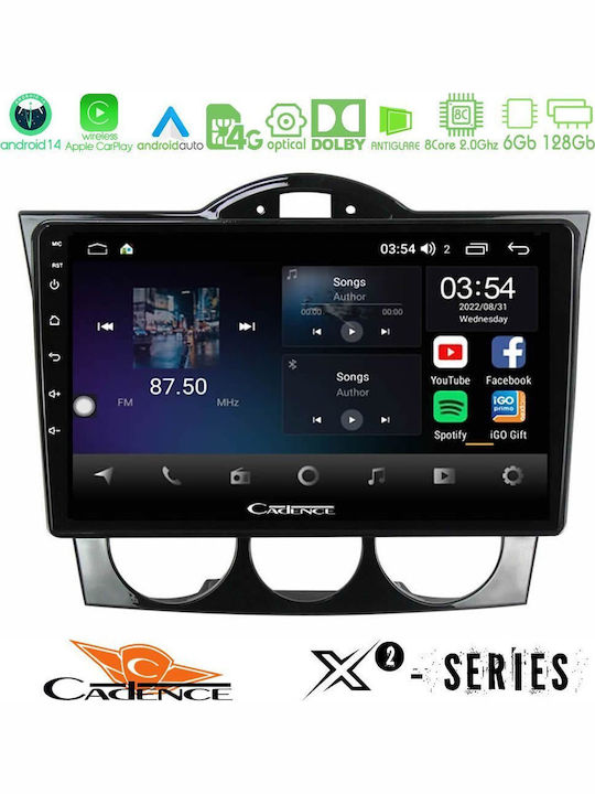 Cadence Car Audio System for Mazda RX-8 2003-2008 with A/C (Bluetooth/USB/WiFi/GPS/Apple-Carplay/Android-Auto) with Touch Screen 9"