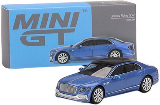 Macheta Auto Bentley Flying Spur Albastru 1:64 Mini GT MGT351