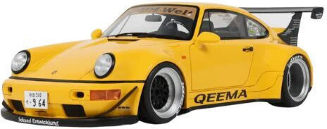 Machetă Mașină Porsche Rwb Qeema Galben 2024 1:18 Gt Spirit Gt492