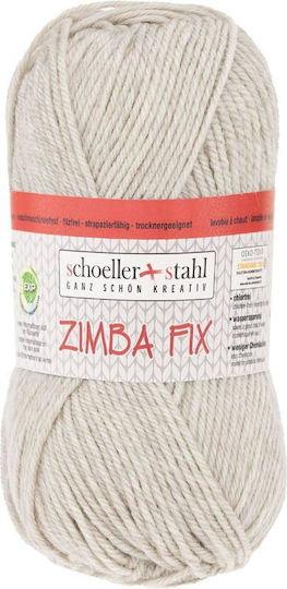 80% Wool Yarn Rustic Look Knitting Crocheting Medium Thickness 50g 87m Zimba Fix Scholler Beige 90138-19
