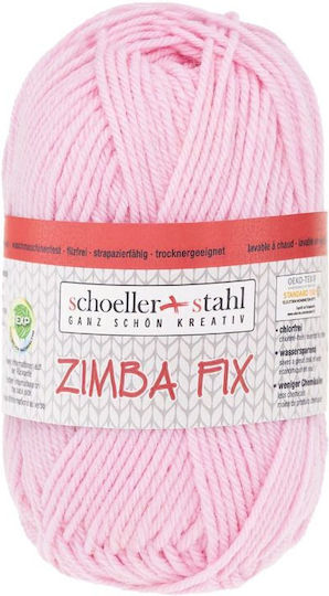 Fir De Tricotat Din Lână 80% Aspect Rustic Pentru Tricotat Croșetat Grosime Medie 50g 87m Zimba Fix Scholler Roz Pal 90138-8179