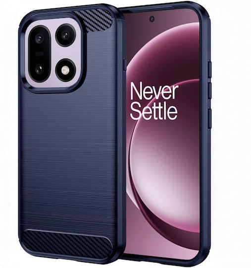 Techsuit Carbon Umschlag Rückseite Silikon Blau (OnePlus 15)