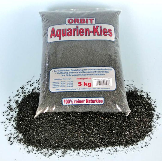 Φυσικη Αμμος Ενυδρειου Orbit Glanzkies Schwarz 1-3 Mm 15 Kg