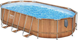 Bestway Steel Pro Max Comfort Jet Οβάλ με Μεταλλικό Σκελετό Καφέ Bestway Steel Pro Max Comfort Jet Οβάλ με Μεταλλικό Σκελετό Καφέ
