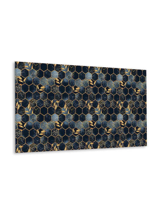 Wandsticker Vinyl Innenraum Panel Hexagon Blätter 100x50 cm